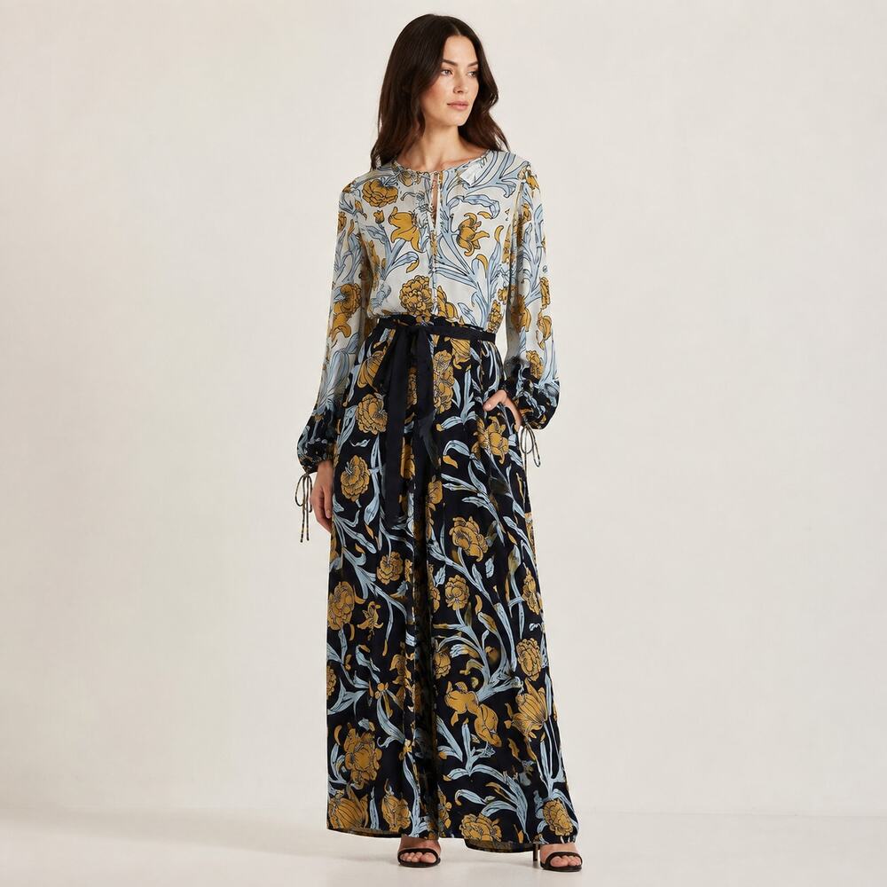 Alice McCall My Everything Floral Wide Leg Jumpsuit Size 6 Belted